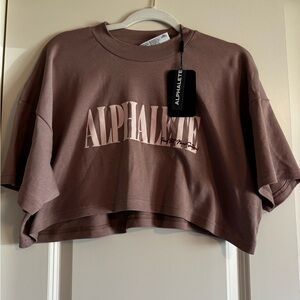 Alphalete Chocolate Cropped Tee
